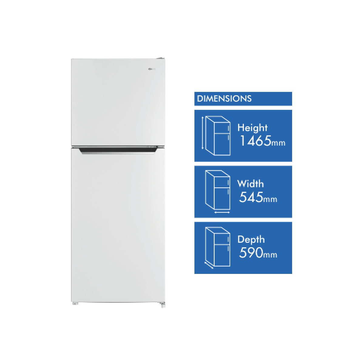 CHiQ 202L Top Mount Fridge CTM202NW3 - White